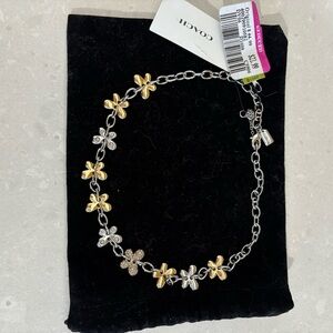 Coach Gold and Silver Flower Necklace